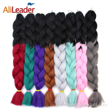 30Inch 165G Síneadh Gruaige Braid Sintéiseach Jumbo Ombre